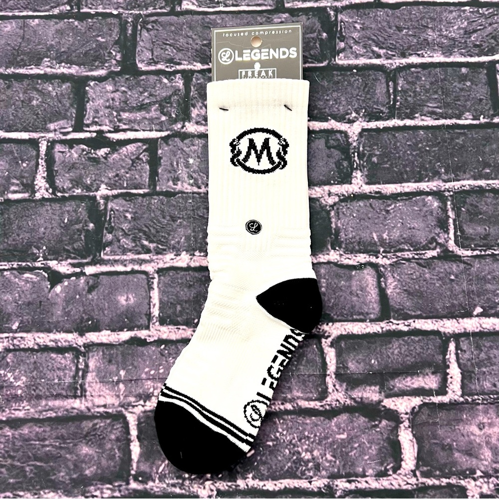 Legends Mamba Kobe Bryant Sports Academy Basketball Socks Mens Size 5-8 Small